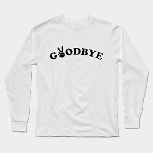 Pce Out - Black w/ White Outline Long Sleeve T-Shirt